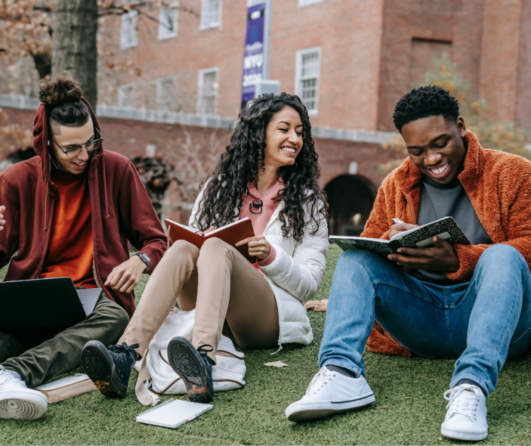 College kids on campus