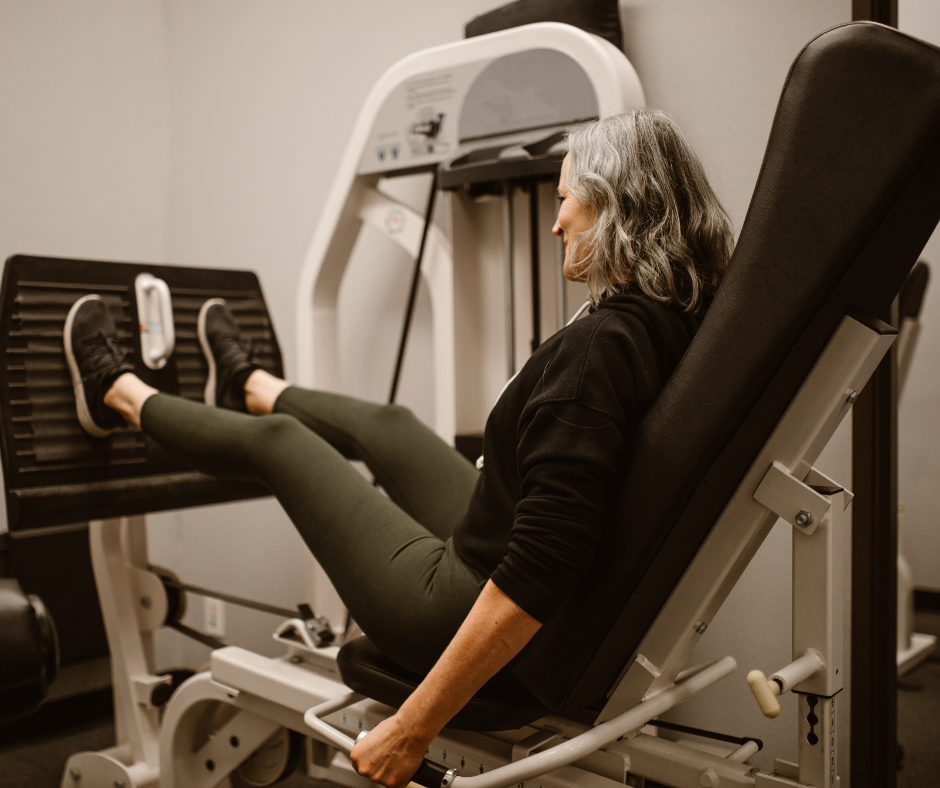 woman doing leg strength training
